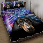 Dachshund Night Galaxy Mandala YW1504400CL Quilt Bed Set - 1