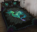 Green Dragon Mandala YW1906738CL Quilt Bed Set - 1