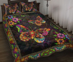 Butterfly Mandala Colorful Style Black YW1805659CL Quilt Bed Set - 1