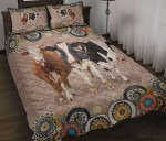 Cow Mandala Seamless Pattern YW2501231CL Quilt Bed Set - 1