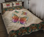 Butterfly Vintage Mandala YW2601184CL Quilt Bed Set - 1