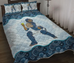 Softball Catcher Vintage Mandala Blue YW0502721CL Quilt Bed Set - 1