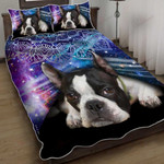 Boston Terrier Night Galaxy Mandala YW1504253CL Quilt Bed Set - 1