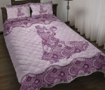 Ballroom Dance Vintage Mandala Lilac Color YW2601035CL Quilt Bed Set - 1