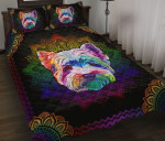 Yorkshire Terrier Colorful Mandala YW1802200CL Quilt Bed Set - 1