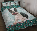 Boston Terrier Dogvintage Mandala YW2201688CL Quilt Bed Set - 1