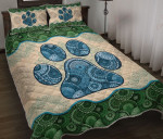 Dog Vintage Mandala Foot Beachy Color YW2601370CL Quilt Bed Set - 1