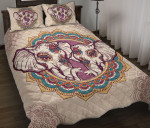 Elephant Couple Mandala Color YW2901325CL Quilt Bed Set - 1