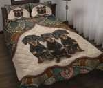 Dachshund Mandala YW2501318CL Quilt Bed Set - 1