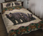 Black Bear Vintage Mandala YW2601120CL Quilt Bed Set - 1