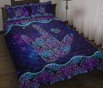 Blue And Purple Mandala YW2201658CL Quilt Bed Set - 1