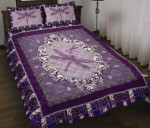 Dragonfly Mandala Bright Purple YW2701706CL Quilt Bed Set - 1