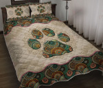 Dog Vintage Mandala Lion Foot YW2601382CL Quilt Bed Set - 1