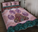 Dog Vintage Mandala B P Maroons YW2601361CL Quilt Bed Set - 1