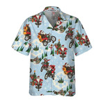 Santa On Motorcycle Hawaiian Shirt Funny Santa Claus Shirt Best Gift For Christmas - 1