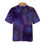 Purple Hippie Marijuanas Mandala Hawaiian Shirt Unique Seamless Pattern Hippie Shirt Best Hippie Gift - 1