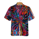 Hippie Colorful Kaleidoscope Hawaiian Shirt Abstract Hippie Art Shirt Unique Hippie Gift - 1