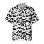 Goat And Ram Seamless Pattern Hawaiian Shirt Black And White Goat Shirt For Men  Women - 1