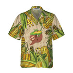 Slothcorn Hawaiian Shirt Funny Sloth And Corn Shirt For Men Unique Corn Cop Shirt - 1