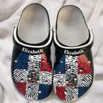 Personalized DNA Dominican Flag Crocs Classic Clogs Shoes