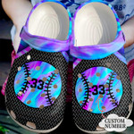 Personalized Baseball With Color Mix Crocs Classic Clogs Shoes