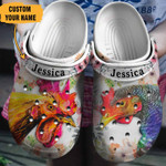 Personalized Chicken Flower Crocs Classic Clogs Shoes