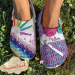 Personalized Crochet And Knitting Colorful Yarn Crocs Classic Clogs Shoes