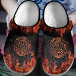 Heat Flame Fire Department Crocs Classic Clogs Shoes