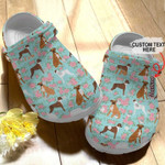 Personalized Boxer Floral Pattern Crocs Classic Clogs Shoes