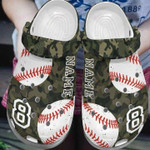 Personalized Soldier Baseball Player Crocs Classic Clogs Shoes