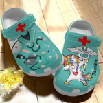 Personalized Scrubs For Nurses And Unicorn Crocs Classic Clogs Shoes