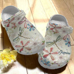 Personalized Floral Dragonfly Crocs Classic Clogs Shoes