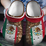 Mexico Flag And Symbols Zipper Crocs Classic Clogs Shoes