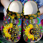 A Sunflower Hippie Shoes Women Be A Sunflower Crocs Classic Clogs Shoes