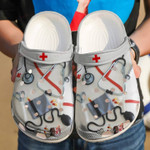 Happy White Nurse Uniform Crocs Classic Clogs Shoes
