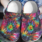 Coloful Peace Symbol Crocs Classic Clogs Shoes