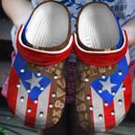 Puerto Rico Puerto Rican Flag And Symbols Zipper Crocs Classic Clogs Shoes