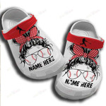 Personalized Girls Fall In Love Baseball Crocs Classic Clogs Shoes
