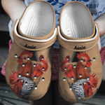 Personalized Chicken On Zipper Crocs Classic Clogs Shoes