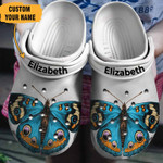 Personalized Butterfly Face Crocs Classic Clogs Shoes