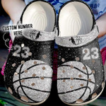 Personalized Sparkle Basketball Crocs Classic Clogs Shoes