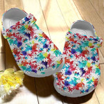 Painting Colorful Puzzle Autism Awareness Crocs Classic Clogs Shoes