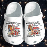 Happy Mushrooms Make Me Happy Crocs Classic Clogs Shoes