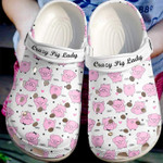 Crazy Pig Lady Crocs Classic Clogs Shoes