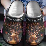 Personalized Deer Burning Bright Crocs Classic Clogs Shoes