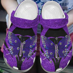 Purple Bling Butterfly Crocs Classic Clogs Shoes