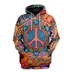 Hippie Imagine Love And Peace 3D All Over Printed Shirts