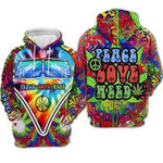Love Weed Hippie Colorful Van 3D All Over Printed Shirts