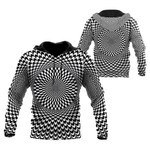 Hippie Black And White Illusion 3D All Over Printed Shirts