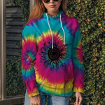 Sunflower Hippie Tie Dye Cute Hoodie